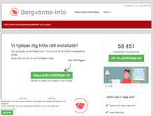 Tablet Screenshot of bergvarme-info.se